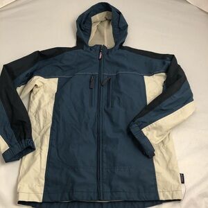 AthletX all weather lined blue and cream hiking jacket